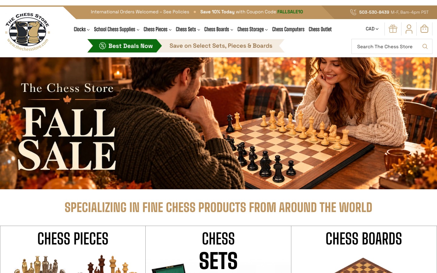 The current homepage